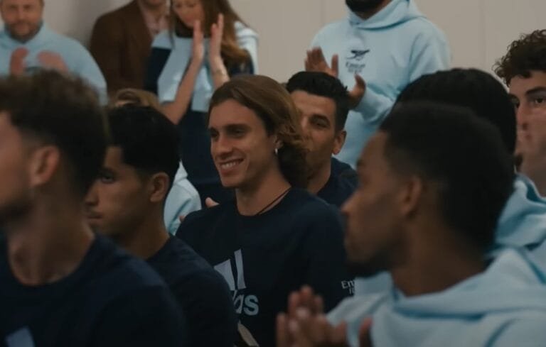Arsenal fans notice Jurrien Timber's reaction in Riccardo Calafiori video after realising he could take their places