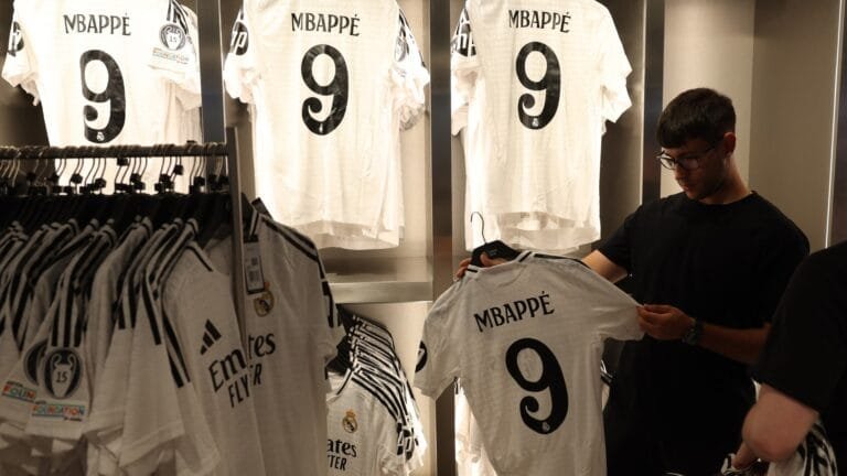 Kylian Mbappe shirt sales already breaking records as Real Madrid fans face six-week wait for No.9 jersey
