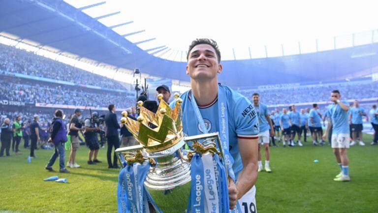 Julian Alvarez completes Atletico Madrid transfer as Man City bank nearly six times what they paid