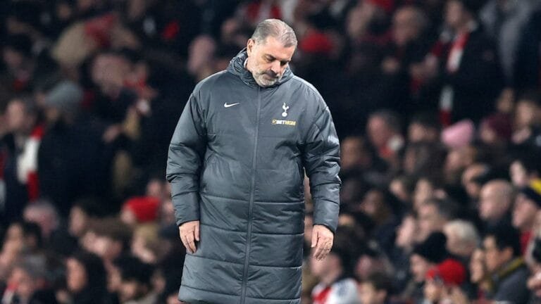 Ange Postecoglou slams 'unacceptable' Tottenham form after matching unwanted record in Arsenal defeat