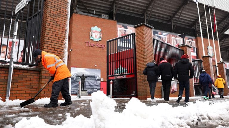Liverpool vs Man Utd to go ahead despite snow disruption