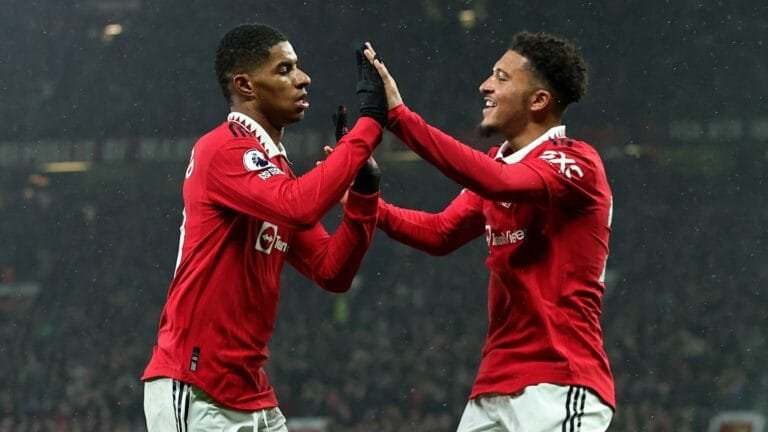 Jadon Sancho takes aim at Man Utd after Marcus Rashford's Aston Villa debut