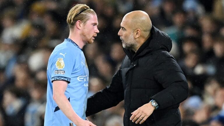 Pep Guardiola coy on Kevin De Bruyne's Man City future