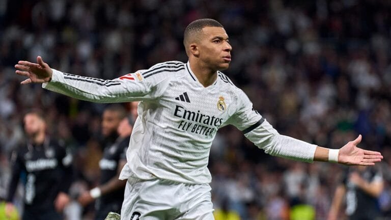 Kylian Mbappe equals Cristiano Ronaldo's Real Madrid scoring record in controversial win