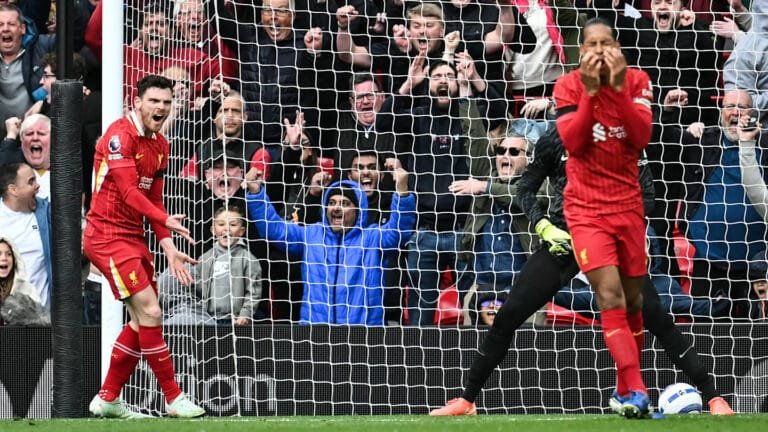 Virgil van Dijk responds to Andy Robertson bust-up in Liverpool victory