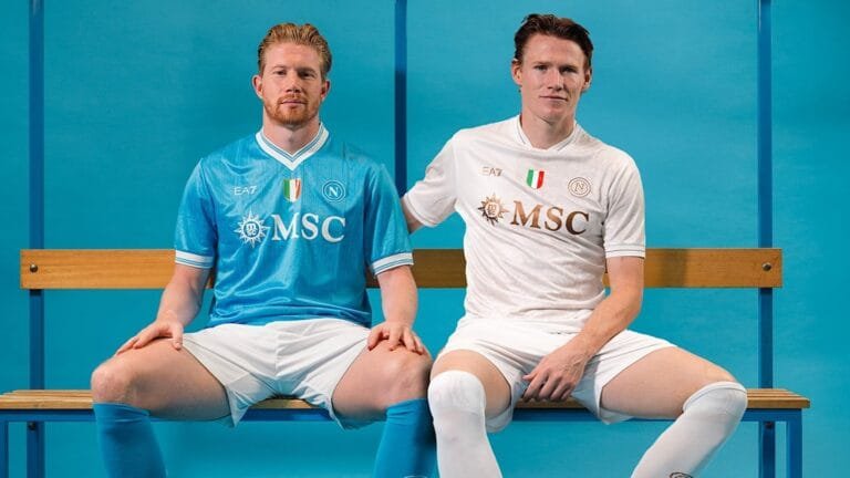 Kevin De Bruyne, Scott McTominay model stunning Napoli 2025/26 kits